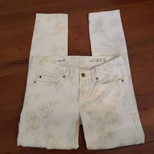 GAP jeans with floral print design
